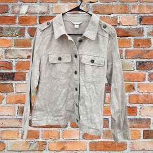 Women's Beige Floral Jacket